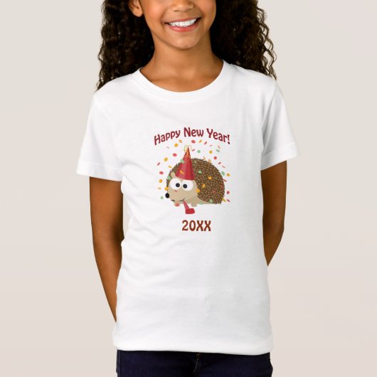 明けましておめでとうのハリネズミ! Tシャツ (正面)