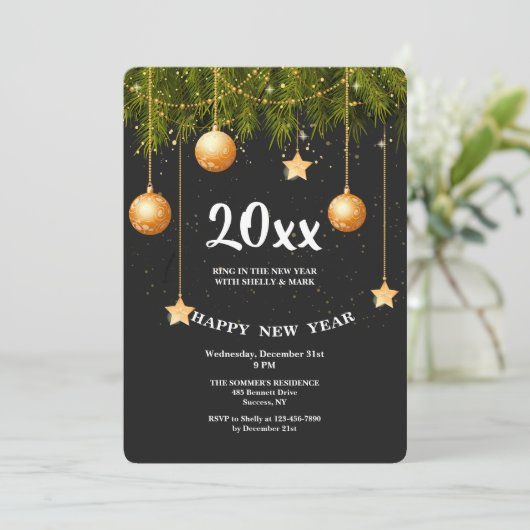 明けましておめでとうのパーティの招待状 招待状 (スタンド正面)