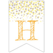 明けましておめでとうのパーティーのシャンペンの金黄色 バンティングフラッグ (第2の旗)