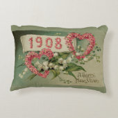 明けましておめでとうのビクトリアンなアクセントの枕 アクセントクッション (裏面)