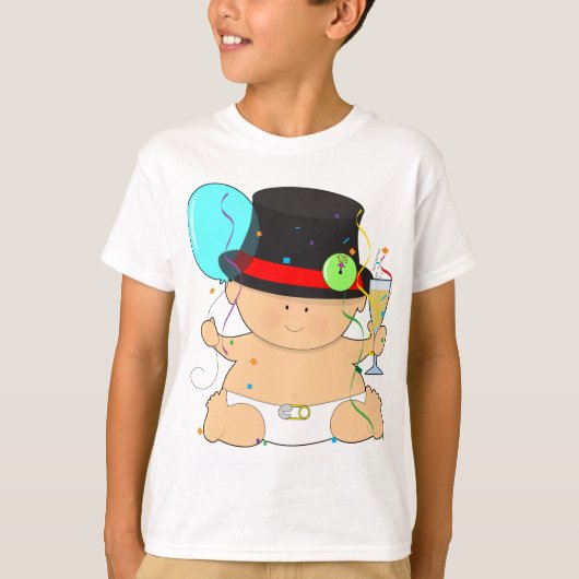 明けましておめでとうのベビー Tシャツ (正面)