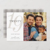 明けましておめでとうのモダンな最小主義の休日の写真 シーズンカード (正面/裏面)