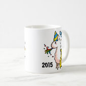 明けましておめでとうのラマ コーヒーマグカップ (正面右)