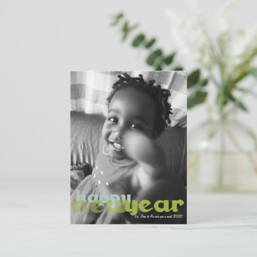 明けましておめでとうの写真の郵便はがき シーズンポストカード (スタンド正面)