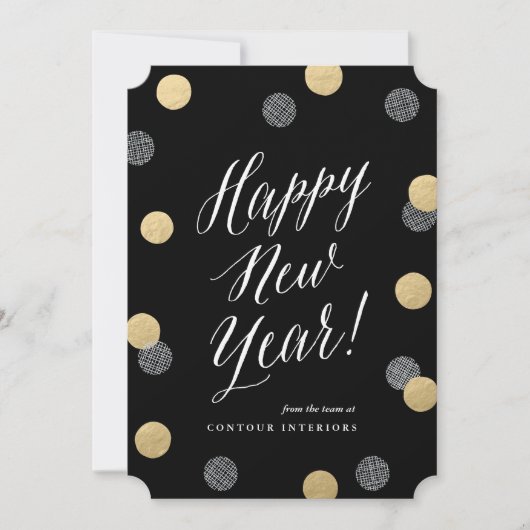 明けましておめでとうの原稿の非写真の休日カード シーズンカード (正面)