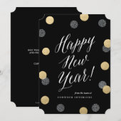 明けましておめでとうの原稿の非写真の休日カード シーズンカード (正面/裏面)