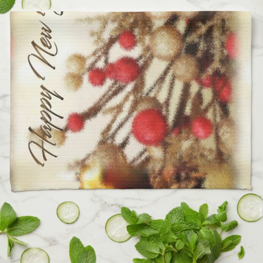 明けましておめでとうの台所タオル キッチンタオル (折り畳み)