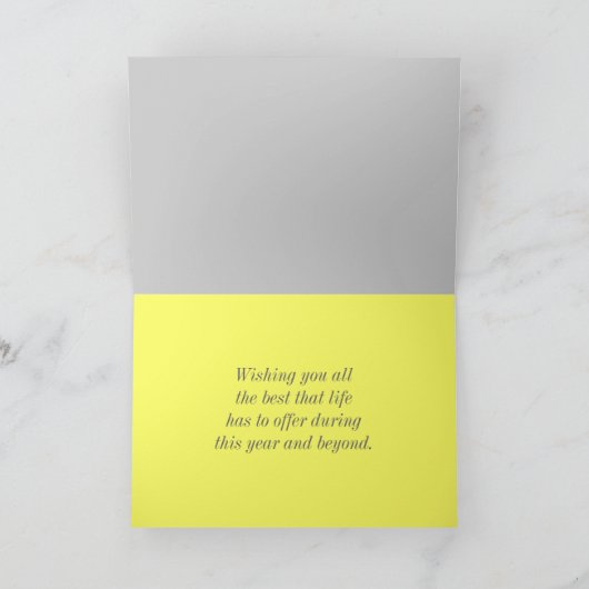 明けましておめでとうの挨拶! (黒、銀および金ゴールド) シーズンカード (内部)