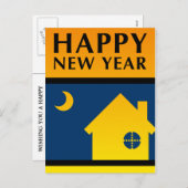 明けましておめでとうの新しい住所発表 シーズンポストカード (正面/裏面)