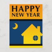 明けましておめでとうの新しい住所発表 シーズンポストカード (正面)