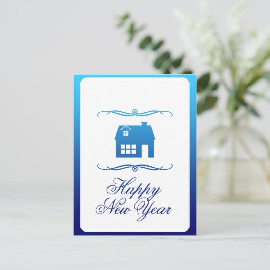 明けましておめでとうの新しい住所発表 ポストカード (スタンド正面)