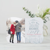 明けましておめでとうの新しい家|の休日の写真カード シーズンカード (スタンド正面)