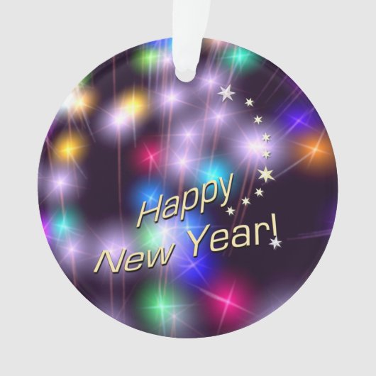 明けましておめでとうの星ライト オーナメント (正面)