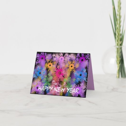 明けましておめでとうの花火カード シーズンカード (正面)