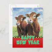 明けましておめでとうの魔法使い牛男の子 シーズンポストカード (正面/裏面)
