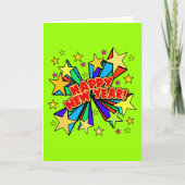 明けましておめでとうのTシャツ、ビールジョッキ、パーティの記念品 シーズンカード (正面)