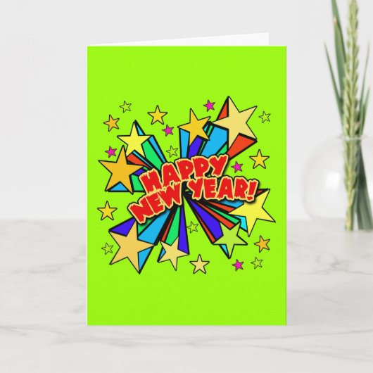 明けましておめでとうのTシャツ、ビールジョッキ、パーティの記念品 シーズンカード (正面)