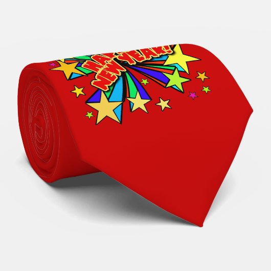 明けましておめでとうのTシャツ、ビールジョッキ、パーティの記念品 ネクタイ (ロール)