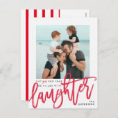 明けましておめでとうは笑い声で満ちています シーズンポストカード (正面/裏面)