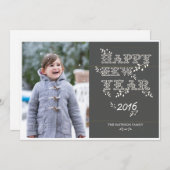 明けましておめでとう及び葉の年賀状 シーズンカード (正面/裏面)