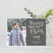 明けましておめでとう及び葉の年賀状 シーズンカード (スタンド正面)