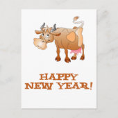 明けましておめでとう牛 シーズンポストカード (正面)