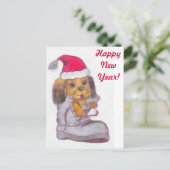 明けましておめでとう犬 シーズンポストカード (スタンド正面)