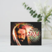 明けましておめでとう2014愛イエス・キリストの郵便はがき シーズンポストカード (スタンド正面)