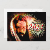 明けましておめでとう2014愛イエス・キリストの郵便はがき シーズンポストカード (正面/裏面)