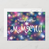 明けましておめでとう2018の星はローマ数字をつけます シーズンポストカード (正面/裏面)