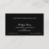 明けましておめでとう2019の金白黒の金ゴールド 名刺 (裏面)