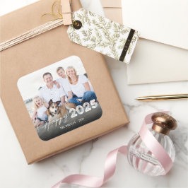 明けましておめでとう2025!  ボールド＆ブラッシュ ニューフォトホリデー！ スクエアシール