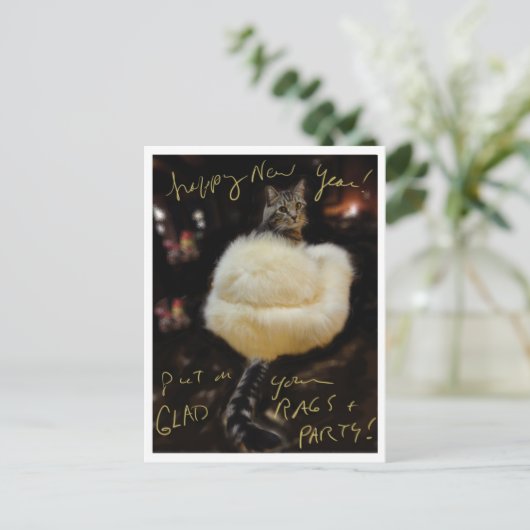 明けましておめでとう! あなたの嬉しいぼろきれおよびパーティーを置いて下さい! シーズンポストカード (スタンド正面)