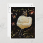 明けましておめでとう! あなたの嬉しいぼろきれおよびパーティーを置いて下さい! シーズンポストカード (正面/裏面)