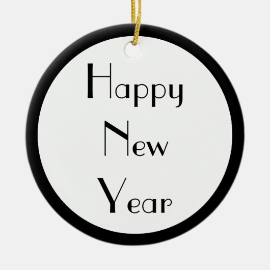 明けましておめでとう セラミックオーナメント (正面)