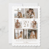 明けましておめでとう　楽しい家族のホリデーカード シーズンカード (正面)