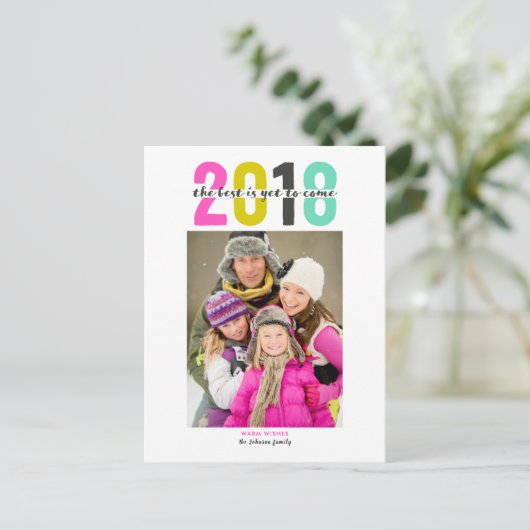 明けましておめでとう| 2018% pipe%の郵便はがき シーズンポストカード (スタンド正面)