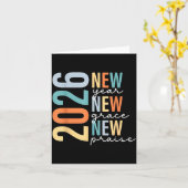 明けましておめでとう 2026 新しい年 新しい恵み 新しい賛美 カード (黄色い花)