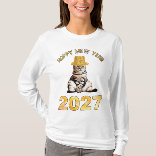 明けましてミュウ2027 Tシャツ (正面)