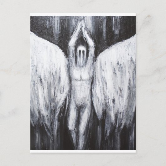 明け方の星が深淵に下降するルシファー ポストカード (正面)