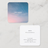 明け方の空と流星 シンプルな名刺・ビジネスカード・ショップカード スクエア名刺 (正面/裏面)