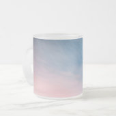 明け方の空と流星 フロストマグカップ フロストグラスマグカップ (正面左)