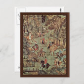 明の皇帝黄洲の旅によって ポストカード (正面/裏面)