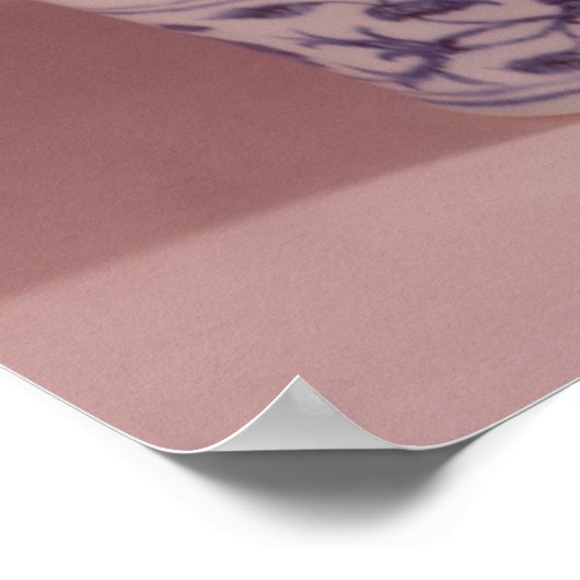 明の花の花瓶 ポスター (角)