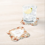 明はっきりしたるいテラコッタボ結婚ホありがとう ペーパーコースター (インサイチュ)