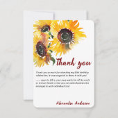 明はっきりしたるいヒマワリの水の色の素晴らしい50 サンキューカード (正面)