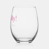 明はっきりしたるいピモダンンク50誕生日カスタム ステムなしワイングラス (左)