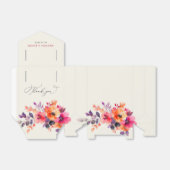 明はっきりしたるいピンクのオレンジ色のフローラ結婚 フェイバーボックス (折り畳みなし)