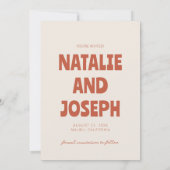 明はっきりしたるいファンキーユニークレトロ写真結婚の セーブザデート (裏面)