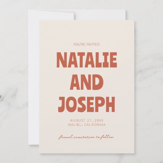 明はっきりしたるいファンキーユニークレトロ写真結婚の セーブザデート (裏面)